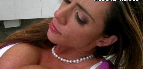  Kinky teen Callie Cyprus shared her BFs hard cock with her stepmom